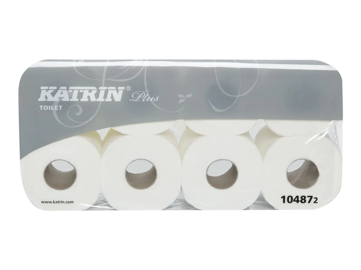 Metsä Tissue Katrin Plus Toilet 250 - Toilettenpapier - 250 Blätter - Rolle - 30 m - weiß (Packung mit 8) 104872