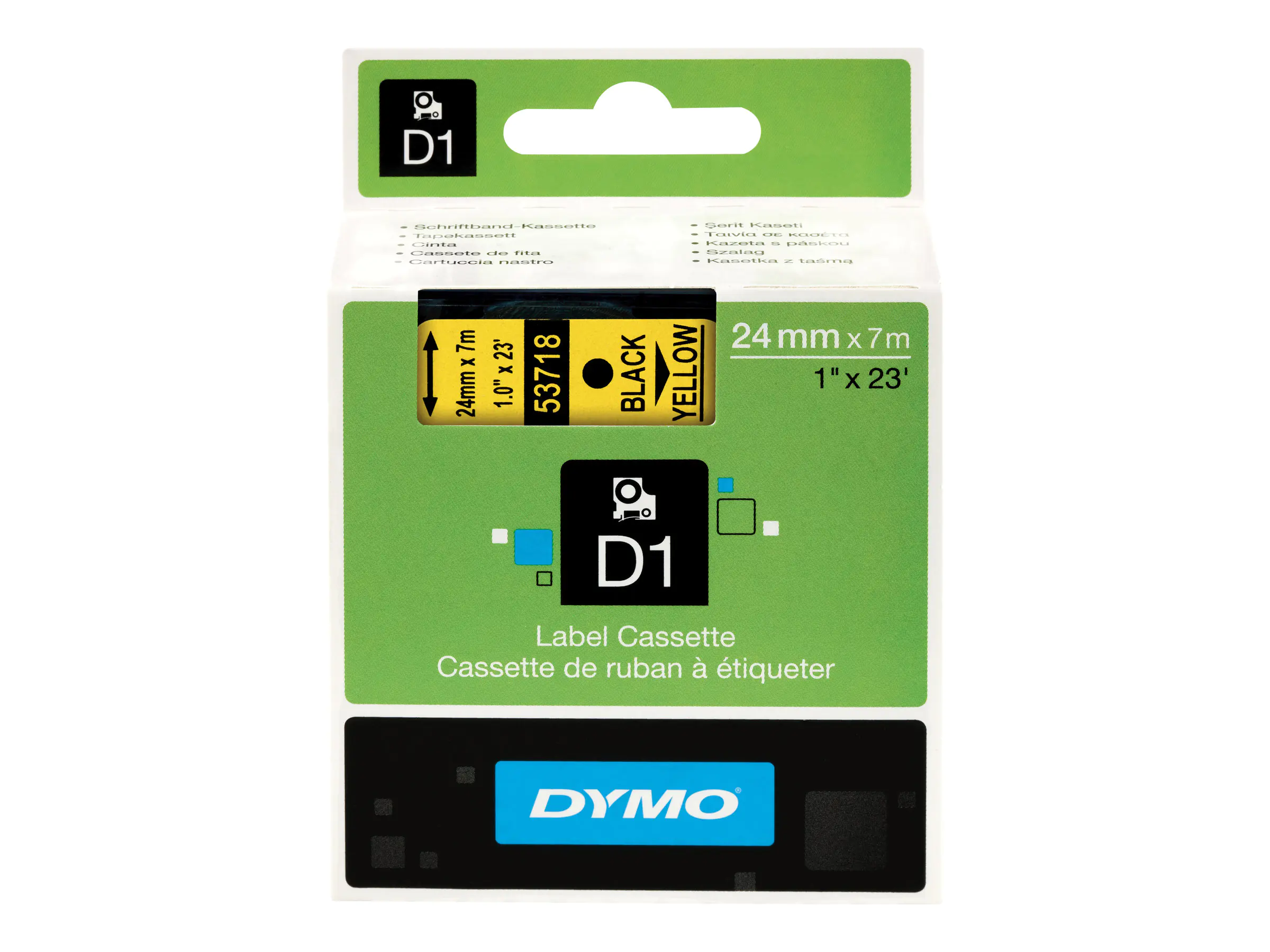 DYMO Schriftbandkassette D1 S0720980 24mmx7m sw auf ge