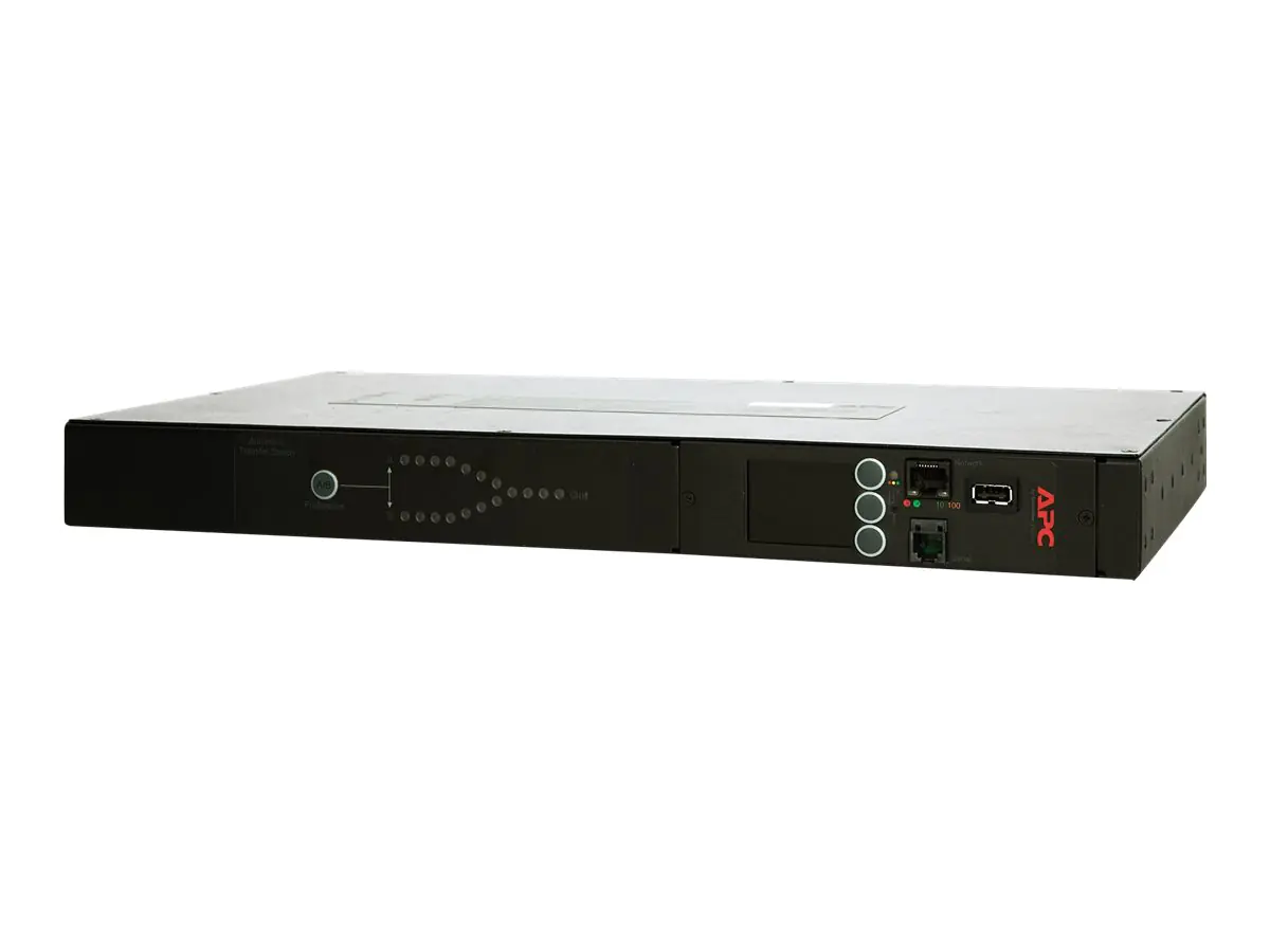 APC Rack Automatic Transfer Switch AP4421 - Redundant switch (Rack - einbaufähig) - Wechselstrom 230 V - Ethernet 10/100, RS-232, USB - Ausgangsanschlüsse: 12 - 1U - Schwarz - für P/N: AR109SH4, SCL400RMJ1U, SCL500RMI1UC, SCL500RMI1UNC, SMTL1000RMI2UC, SM