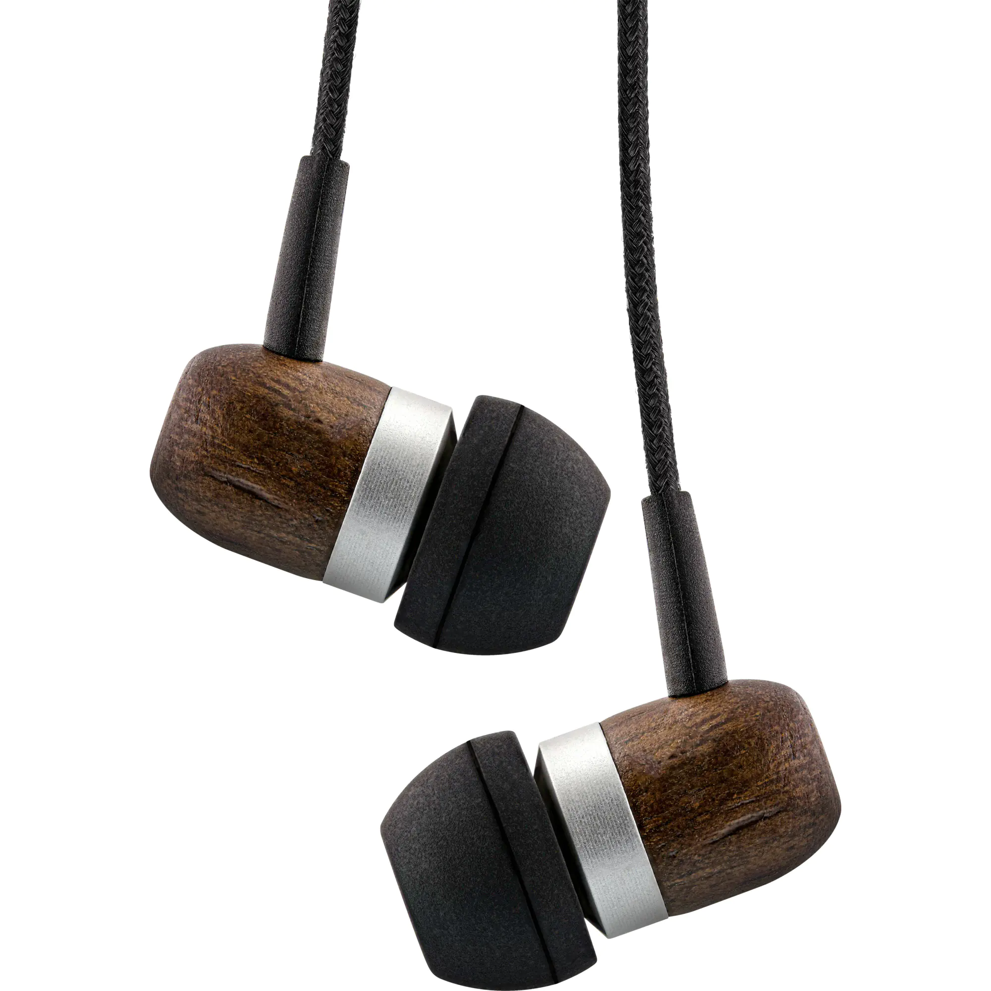 InLine woodin-ear - Ohrhörer mit Mikrofon - im Ohr - kabelgebunden - 3,5 mm Stecker - Walnussholz