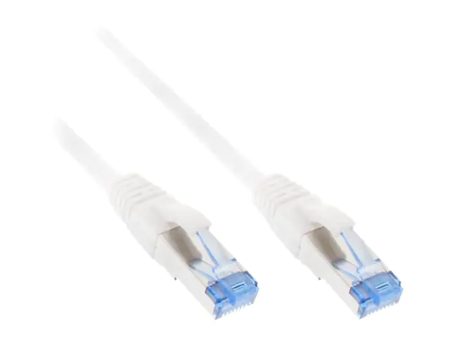 InLine - Patch-Kabel - RJ-45 (M) zu RJ-45 (M) - 20 m - SFTP, PiMF - CAT 6a - halogenfrei, geformt, ohne Haken - weiß