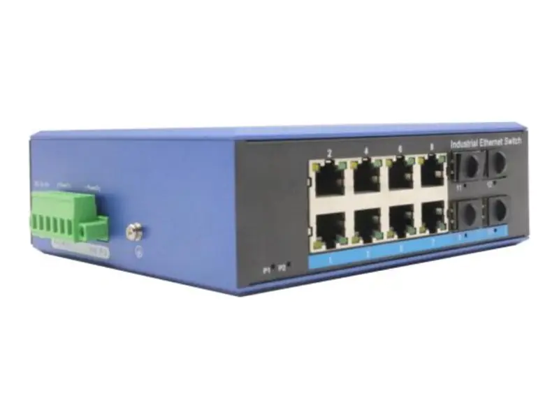 DIGITUS Switch - industriell - unmanaged - 8 x 10/100/1000 (PoE+) DN-651151