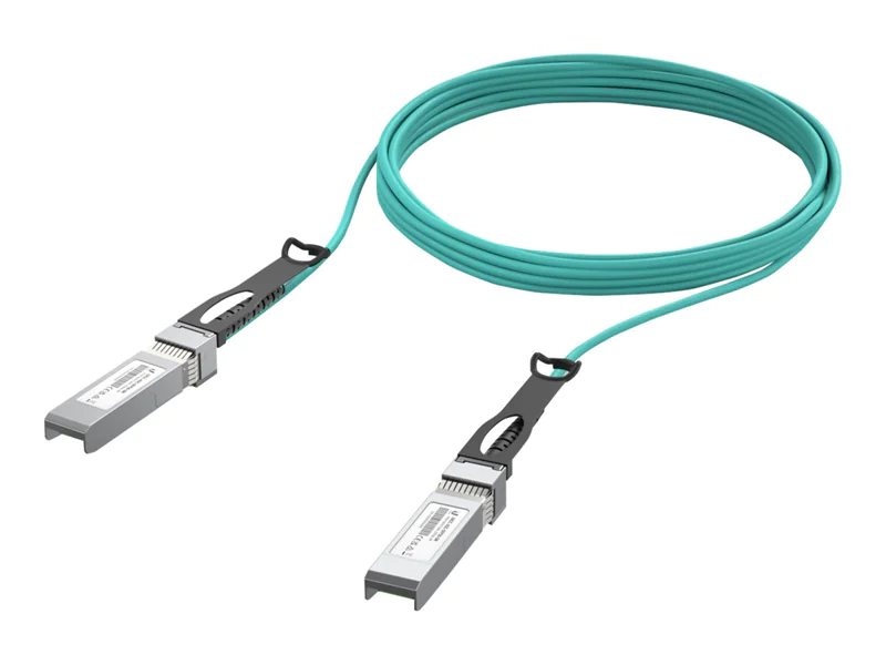 Ubiquiti - 25GBase Direktanschlusskabel - SFP28 zu SFP28 - 10 m - 3 mm - Glasfaser - Active Optical Cable (AOC) - Aquamarin