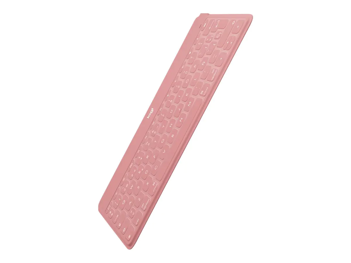 Logitech Keys-To-Go - Tastatur - kabellos - Bluetooth - QWERTZ - Deutsch - Blush Pink - für Apple iPad/iPhone/TV