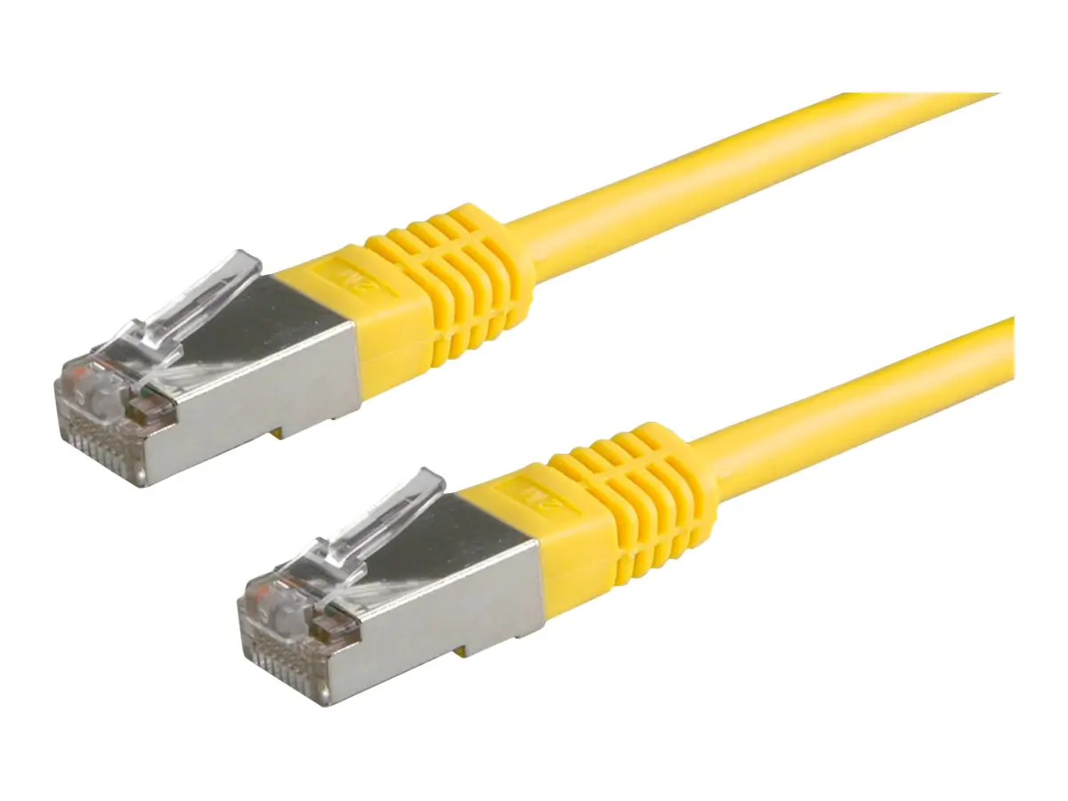 VALUE - Patch-Kabel - RJ-45 (M) zu RJ-45 (M) - 50 cm - SFTP, PiMF - CAT 6e - geformt, verseilt - Gelb