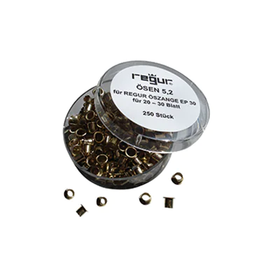 REGUR® Ösen Länge 5,2mm messing PA=250St REGUR® Ösen Länge 5,2mm messing PA=250St