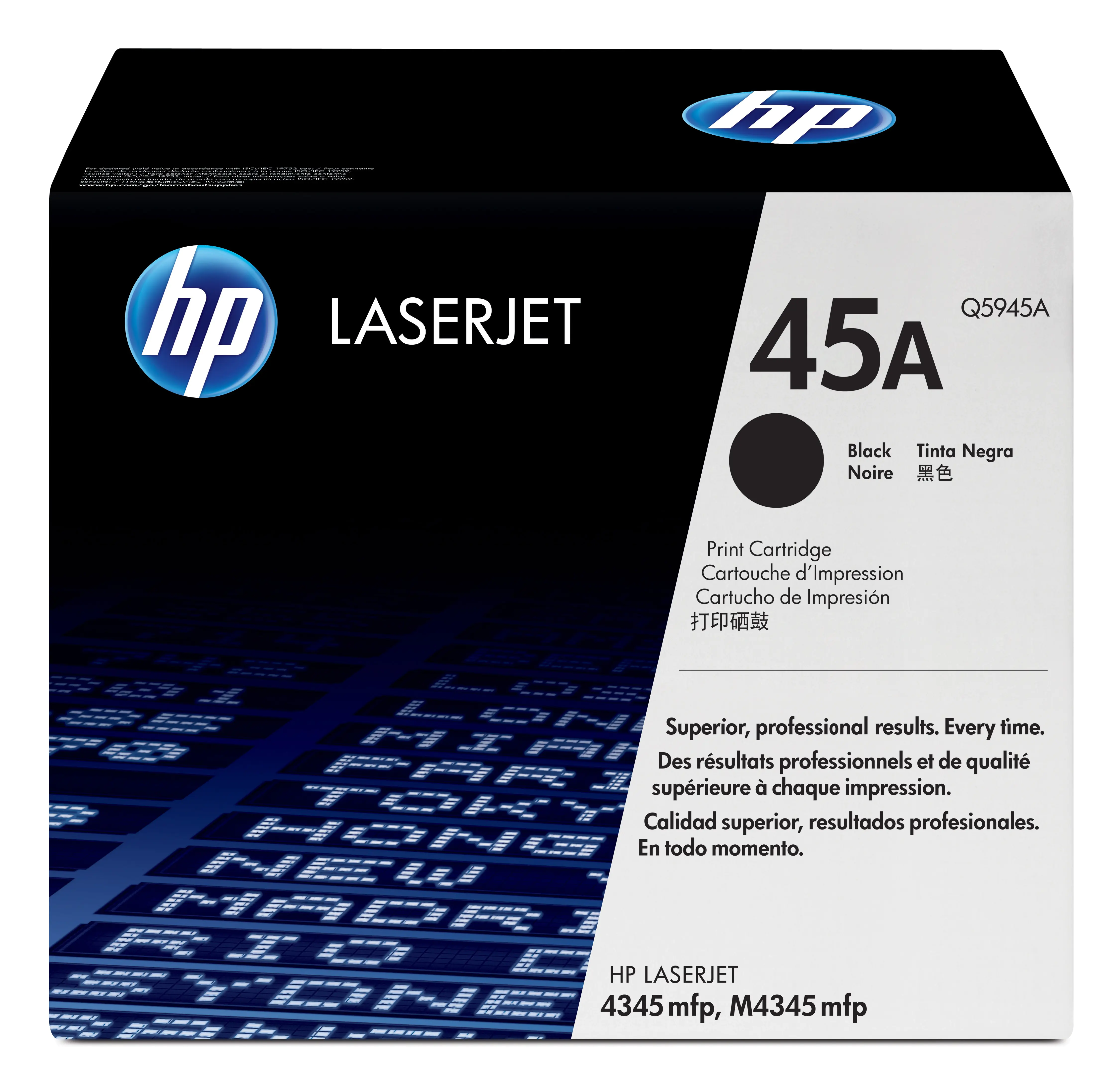 HP 45A - Schwarz - Original - LaserJet - Tonerpatrone (Q5945A) - für LaserJet 4345mfp, 4345x, 4345xm, 4345xs, M4345, M4345x, M4345xm, M4345xs