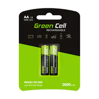 Green Cell GR05, Wiederaufladbarer Akku, AA, Nickel-Metallhydrid (NiMH), 1,2 V, 2 Stück(e), 2600 mAh