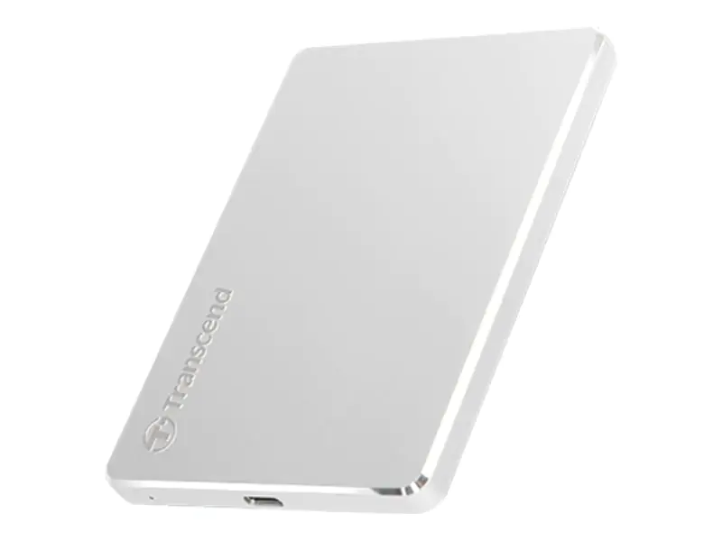 Transcend StoreJet 25C3S - Festplatte - 2 TB - extern (tragbar) - 2.5" (6.4 cm) - USB 3.1 Gen 1 (USB-C Steckverbinder) - Silber
