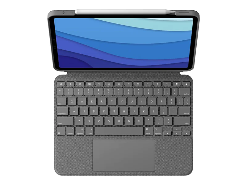 Logitech Combo Touch - Tastatur und Foliohülle - mit Trackpad - hintergrundbeleuchtet - Apple Smart connector - QWERTZ - Deutsch - Oxford Gray - für Apple 12.9-inch iPad Pro (5. Generation) Logitech Combo Touch - Tastatur und Foliohülle - mit Trackpad - hintergrundbeleuchtet - Apple Smart connector - QWERTZ - Deutsch - Oxford Gray - für Apple 12.9-inch iPad Pro (5. Generation)