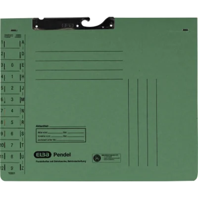ELBA Pendelhefter 100570020 DIN A4 Amtsheftung 320g Manilakarton grün ELBA Pendelhefter 100570020 DIN A4 Amtsheftung 320g Manilakarton grün