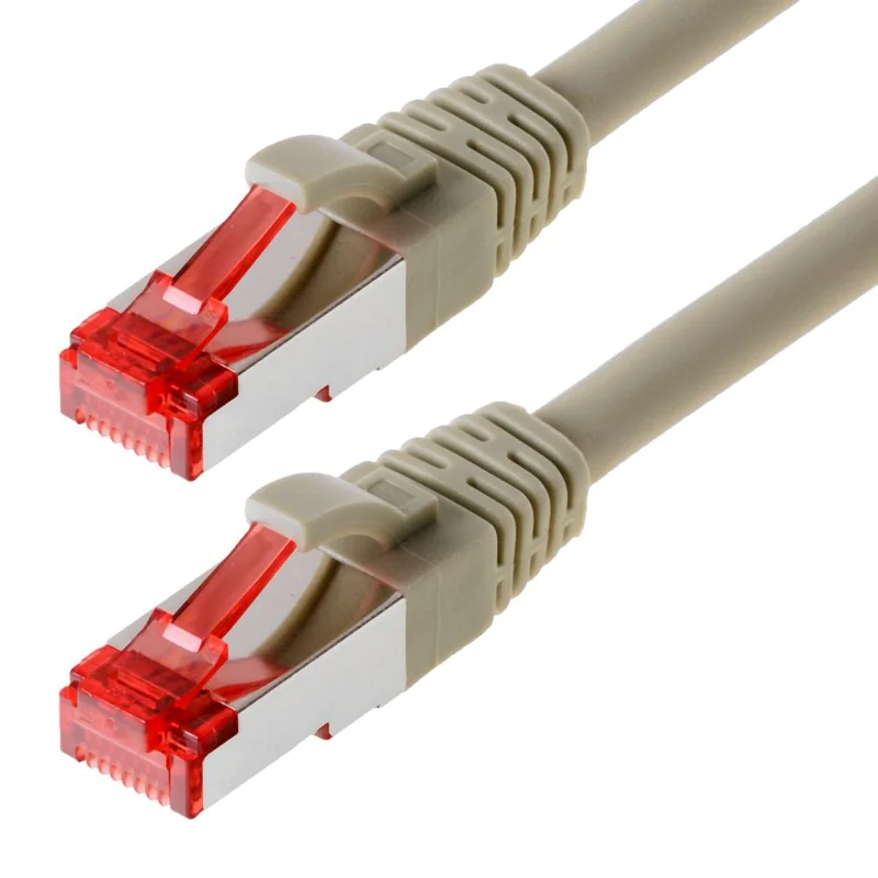 Patchkabel S/FTP (PIMF) CAT 6, grau 5,0m halogenfrei