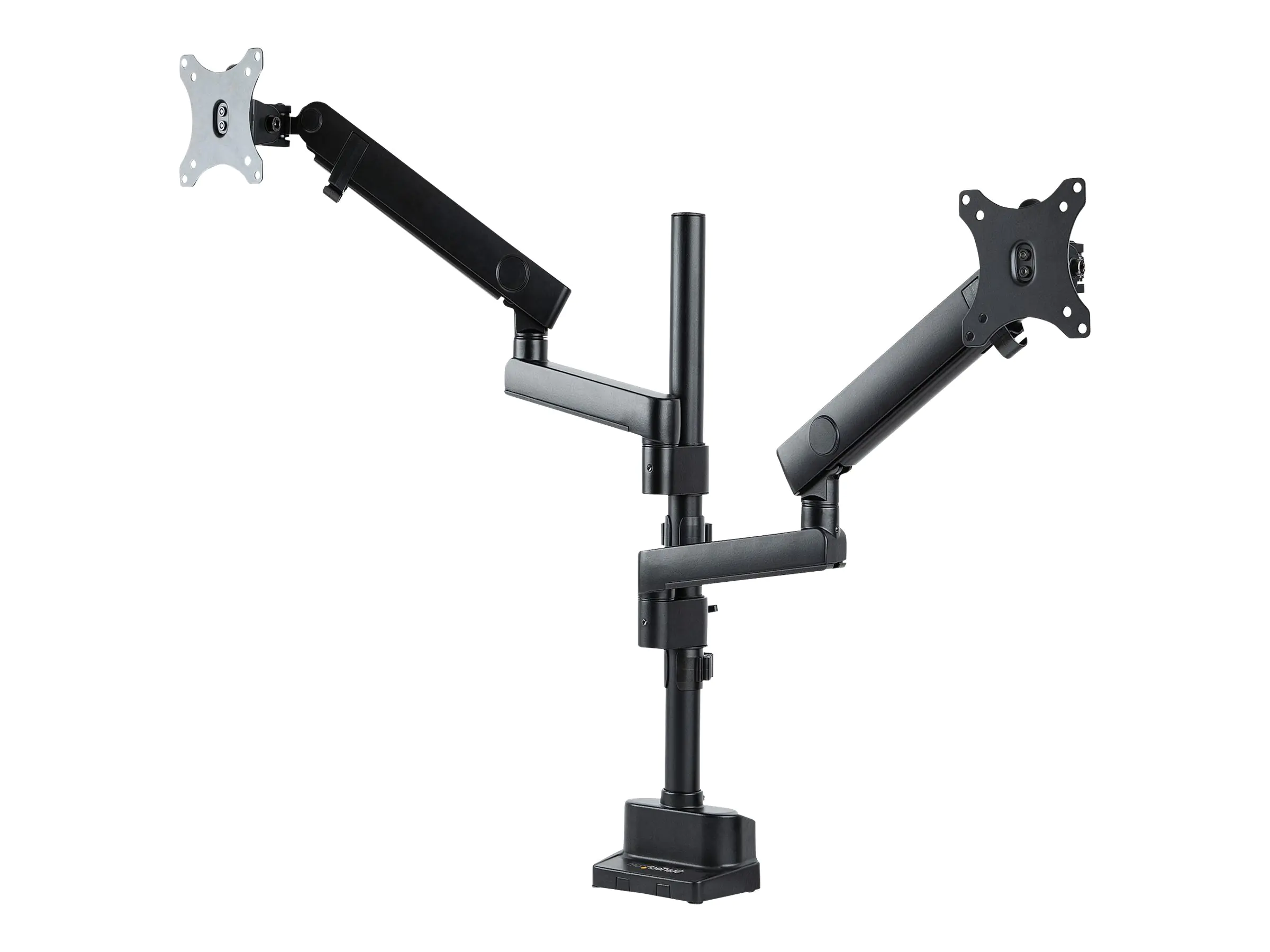 StarTech Dual Monitor Halter für Tischmontage - Flexible Monitorarm für 2x VESA Monitore bis zu 32 Zoll(8kg) - Vertikal Stapelbare Arme - Höhenverstelbar/Schwenkbar - Klemme/Tülle (ARMDUALPIVOT) - Befestigungskit (2 Monitorarme, 2 VESA-Platten, Stang