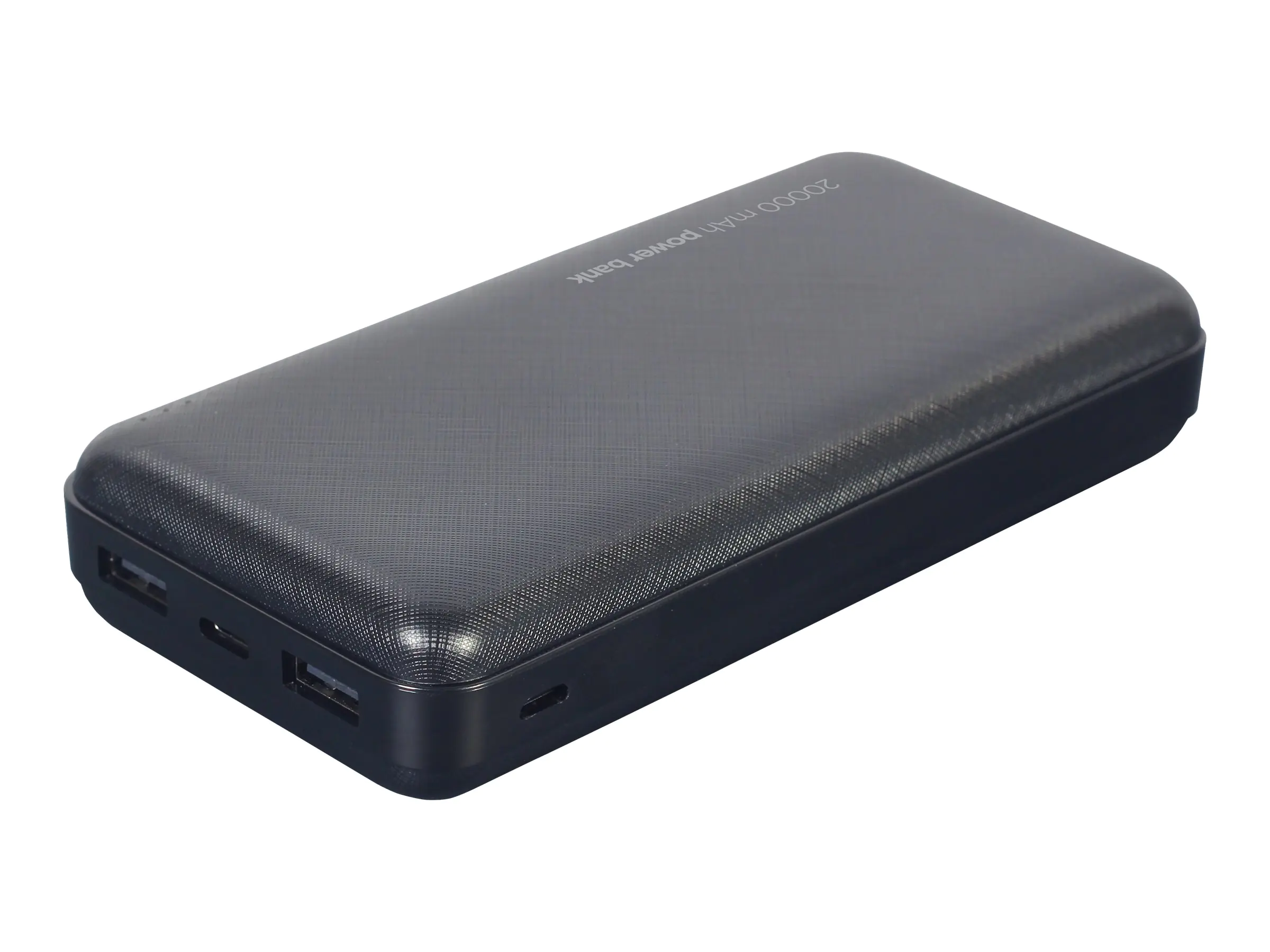 Gembird PB20-02 - Powerbank - 20000 mAh - 12 Watt - 2.4 A - 2 Ausgabeanschlussstellen (2 x USB) - Schwarz