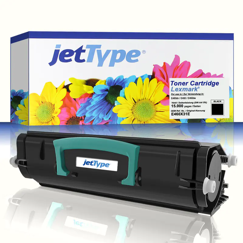 jetType Toner kompatibel zu Lexmark E460X31E schwarz 15.000 Seiten 1 Stück jetType Toner kompatibel zu Lexmark E460X31E schwarz 15.000 Seiten 1 Stück