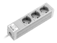 Rittal DK Socket strips in an aluminium duct - Steckdosenleiste - Wechselstrom 230 V - Ausgangsanschlüsse: 3 (power CEE 7/3) 7240110