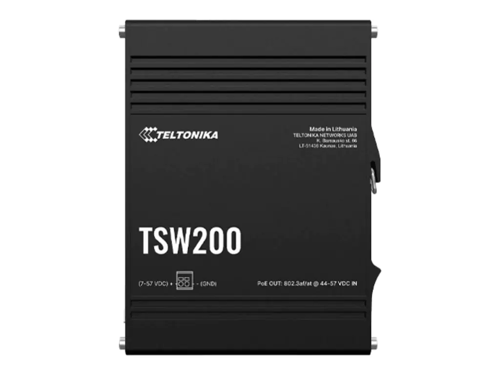 Teltonika TSW200 - Switch - an DIN-Schiene montierbar - PoE+ (240 W) TSW2000000B0