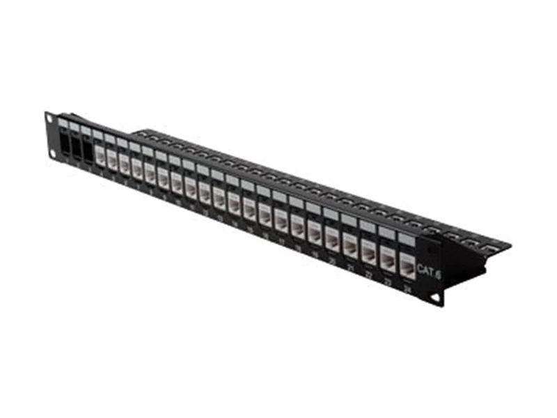 Roline - Patch Panel - CAT 6 - UTP - Schwarz - 1U - 48.3 cm (19") - 24 Ports Roline - Patch Panel - CAT 6 - UTP - Schwarz - 1U - 48.3 cm (19") - 24 Ports
