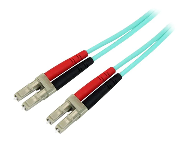 StarTech 15m OM3 LC to LC Multimode Duplex Fiber Optic Patch Cable - Aqua - 50/125 - LSZH Fiber Optic Cable - 10Gb (A50FBLCLC15) - Patch-Kabel - LC Multi-Mode (M) zu LC Multi-Mode (M) - 15 m - Glasfaser - Duplex - 50/125 Mikrometer - OM3 - halogenfrei - A