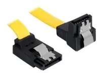 Delock Cable SATA - SATA-Kabel - Serial ATA 150/300/600 - SATA (W) zu SATA (W) - 50 cm - nach unten gewinkelter Stecker, eingerastet, nach oben gewinkelter Stecker - Gelb