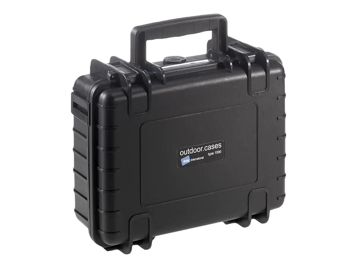 B&W outdoor.case Type 1000 - Hartschalentasche für Actionkamera / Zubehör - Polypropylen - Schwarz