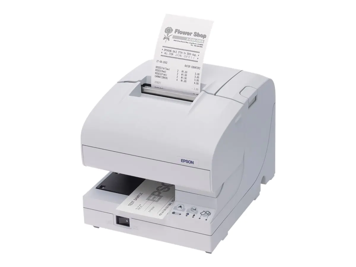 Epson TM J7200 - Belegdrucker - Tintenstrahl - Roll (8,3 cm), 230 x 297 mm - bis zu 98 mm/Sek. - USB 2.0, LAN - weiß