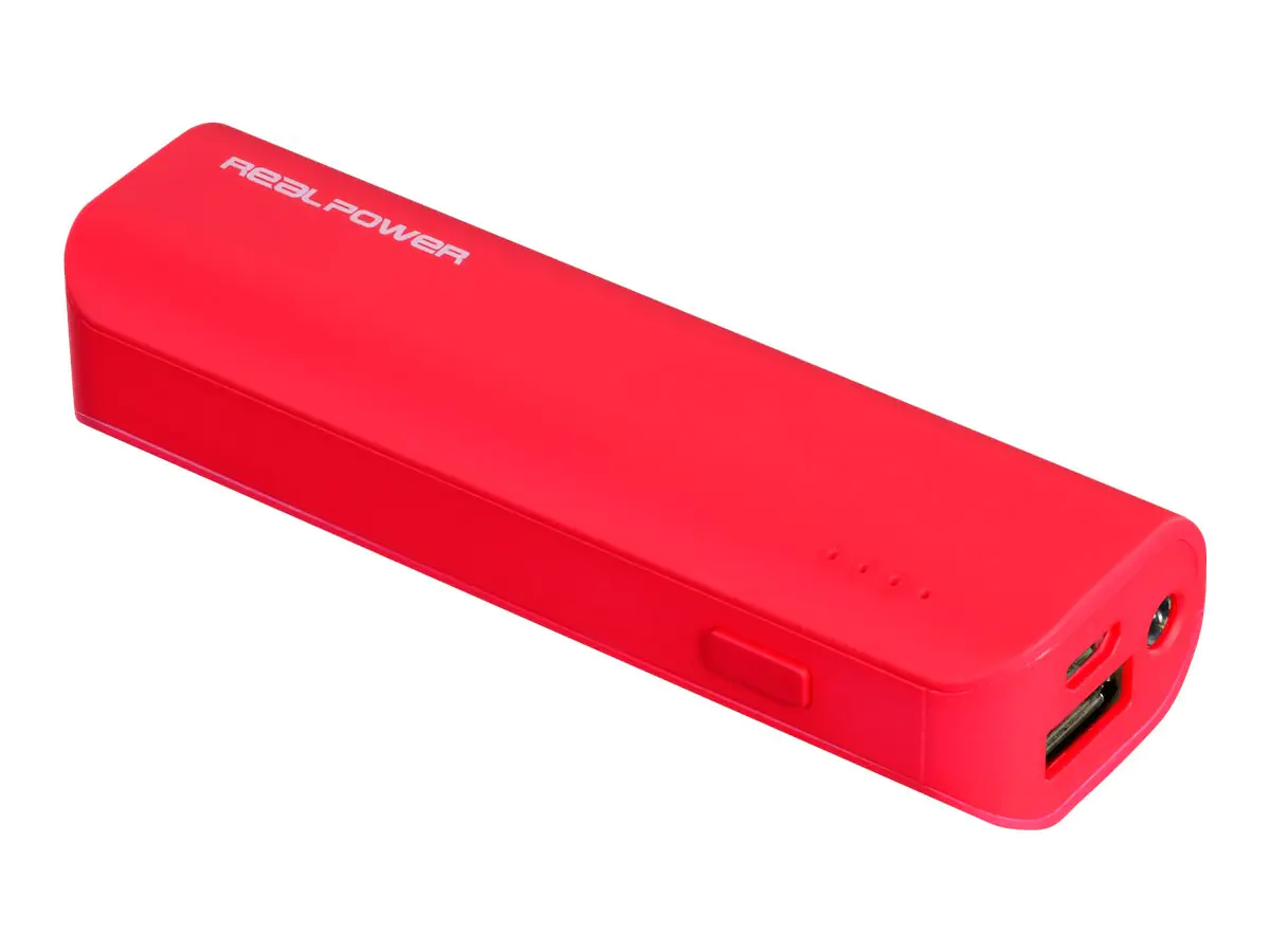 RealPower Powerbank PB-2600 rot - Akku - Micro (AAA) 149316