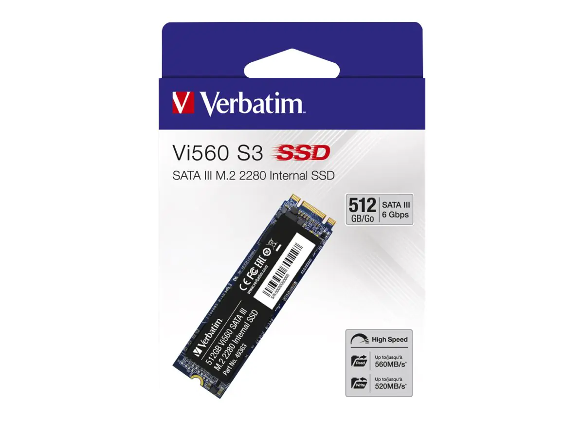 Verbatim Vi560 S3 - SSD - 512 GB - intern - M.2 49363