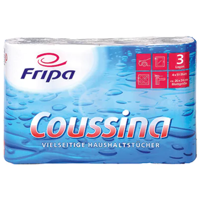 Fripa Küchenrolle Coussina 3204002 3-lagig weiß 4 St./Pack. Fripa Küchenrolle Coussina 3204002 3-lagig weiß 4 St./Pack.