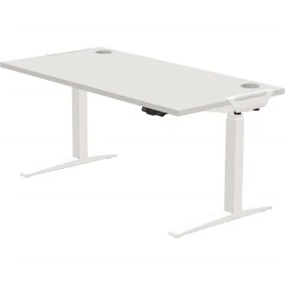 Fellowes® Schreibtisch Levado™ Maße: 1.800 x 640-1.260 x 800 mm (B x H x T) Spanplatte grau