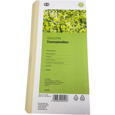 Soennecken Trennstreifen oeco 1409 10,5x24cm chamois 100St. Soennecken Trennstreifen oeco 1409 10,5x24cm chamois 100St.