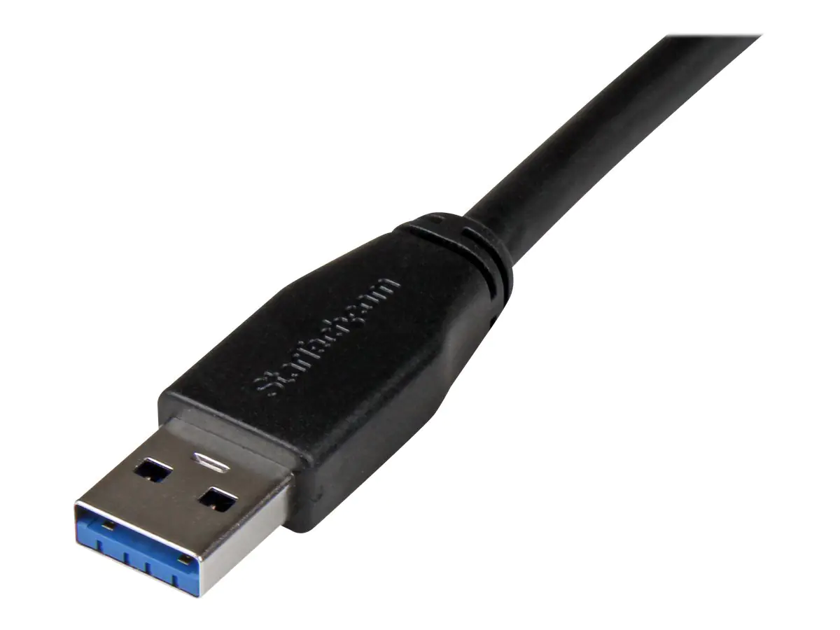 StarTech 10m Aktives USB 3.0 USB-A auf USB-B Kabel - USB A zu USB B Anschlusskabel - USB 3.1 Gen 1 (5 Gbit/s) - USB-Kabel - USB Type B (M) zu USB Typ A (M) - USB 3.0 - 10 m - geformt - Schwarz