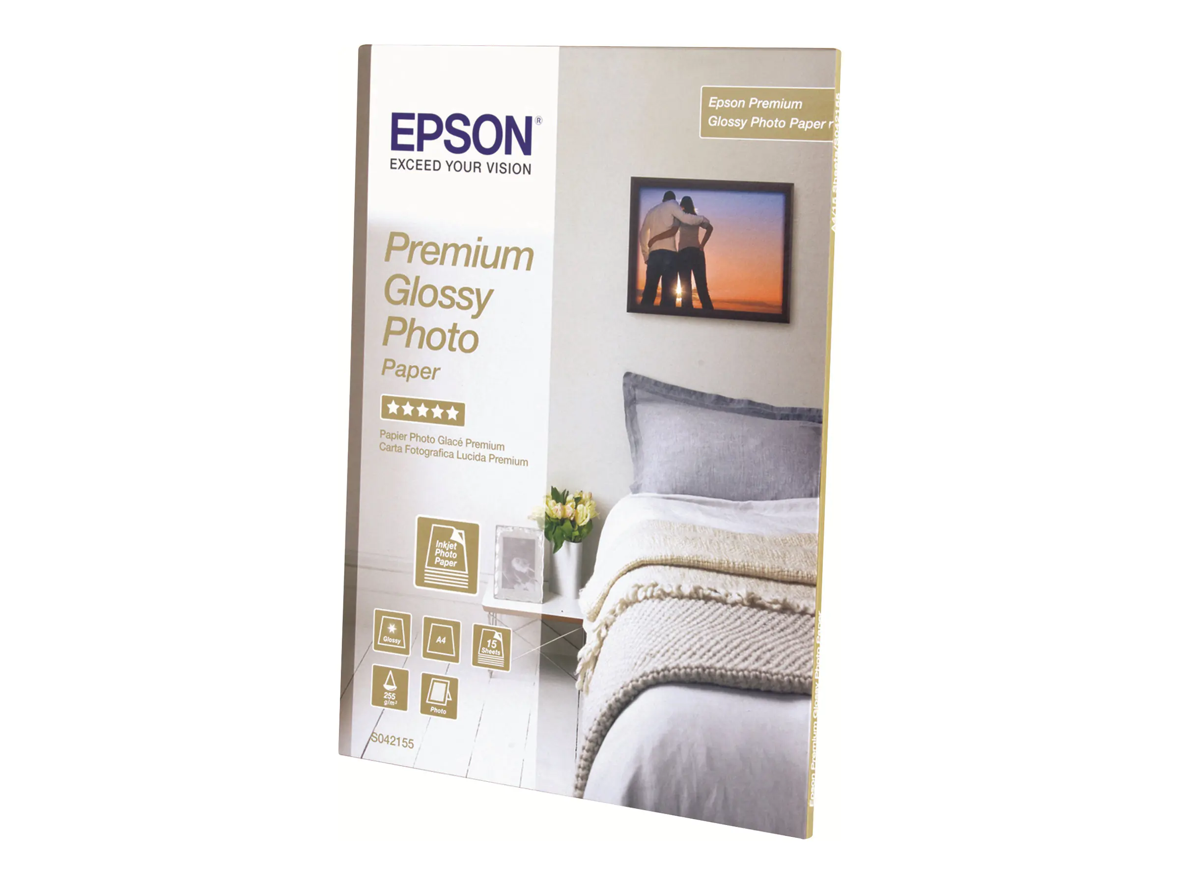 Epson Fotopapier C13S042091 Premium Glossy DIN A2 255 g/m² für Tintenstrahldrucker glänzend 25 Bl Epson Fotopapier C13S042091 Premium Glossy DIN A2 255 g/m² für Tintenstrahldrucker glänzend 25 Bl