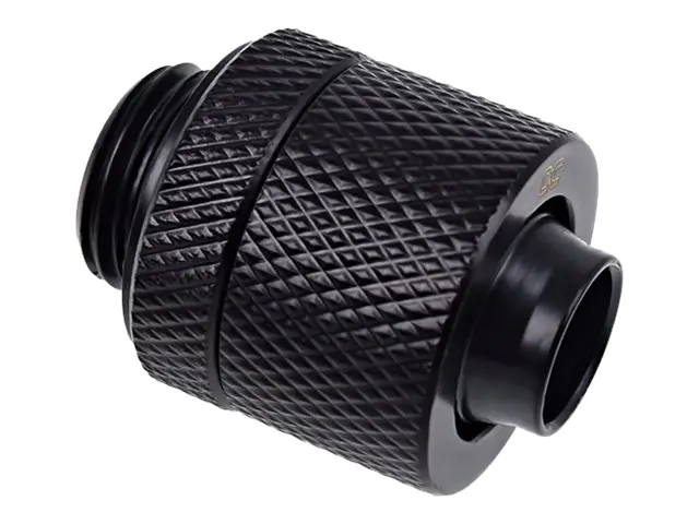Alphacool Eiszapfen Connector Series Straight Socket 13/10mm - Kompressions-Montageteile für Flüssigkeitskühlsystem - Deep Black
