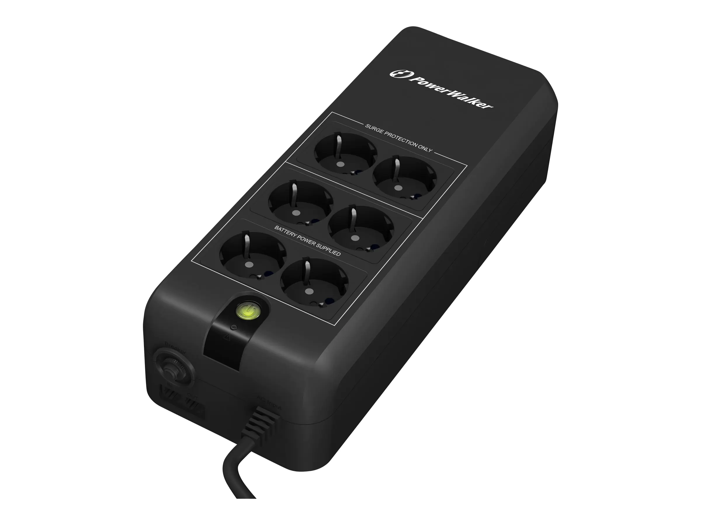 PowerWalker VFD 600 APFC FR - USV - Wechselstrom 220/230/240 V - 300 Watt - 600 VA - 5 Ah - Ausgangsanschlüsse: 6 - Schwarz