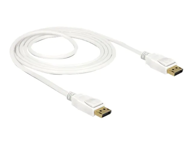 Delock - DisplayPort-Kabel - DisplayPort (M) zu DisplayPort (M) - DisplayPort 1.2a - 1.5 m - 4K Unterstützung - weiß