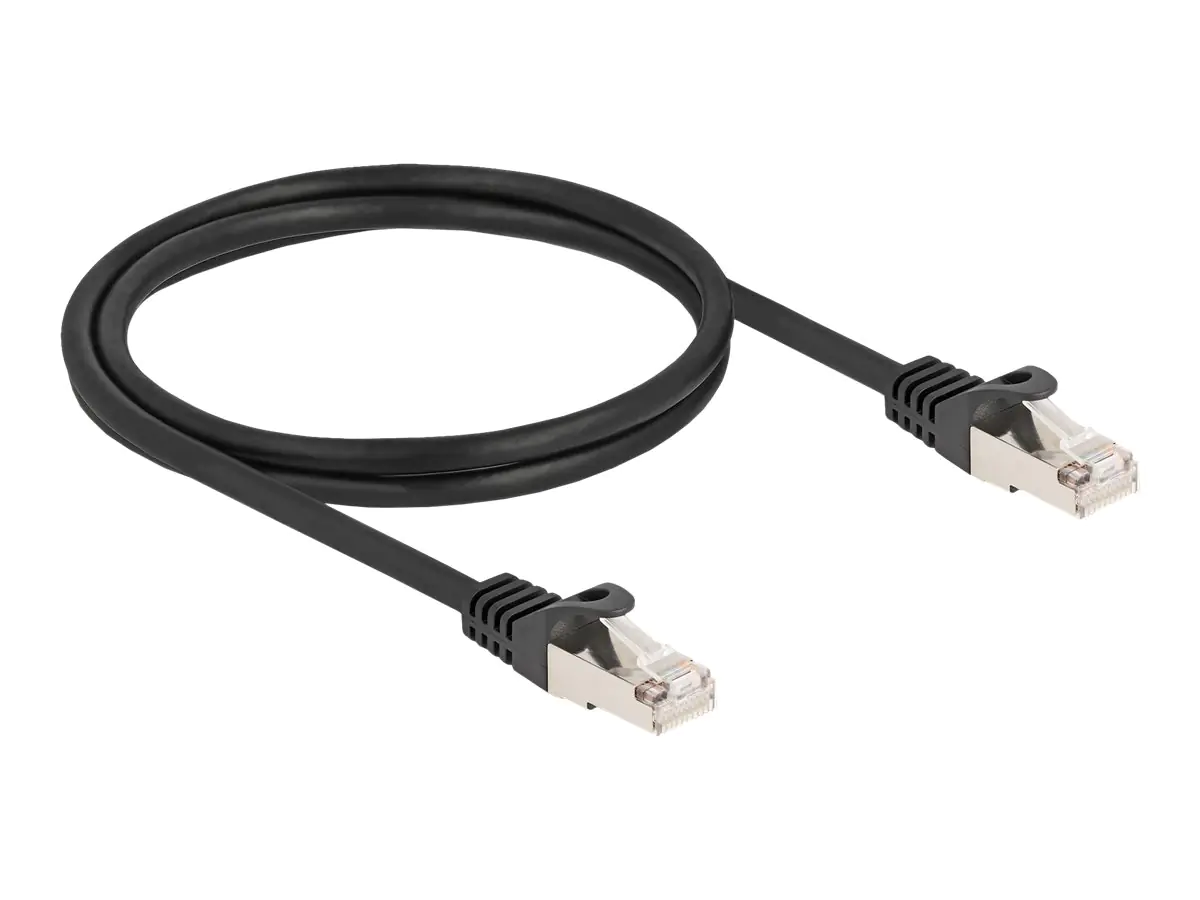 Delock - Netzwerkkabel - RJ-50 (M) zu RJ-50 (M) - 1 m - S/FTP - ohne Haken - Schwarz Delock - Netzwerkkabel - RJ-50 (M) zu RJ-50 (M) - 1 m - S/FTP - ohne Haken - Schwarz