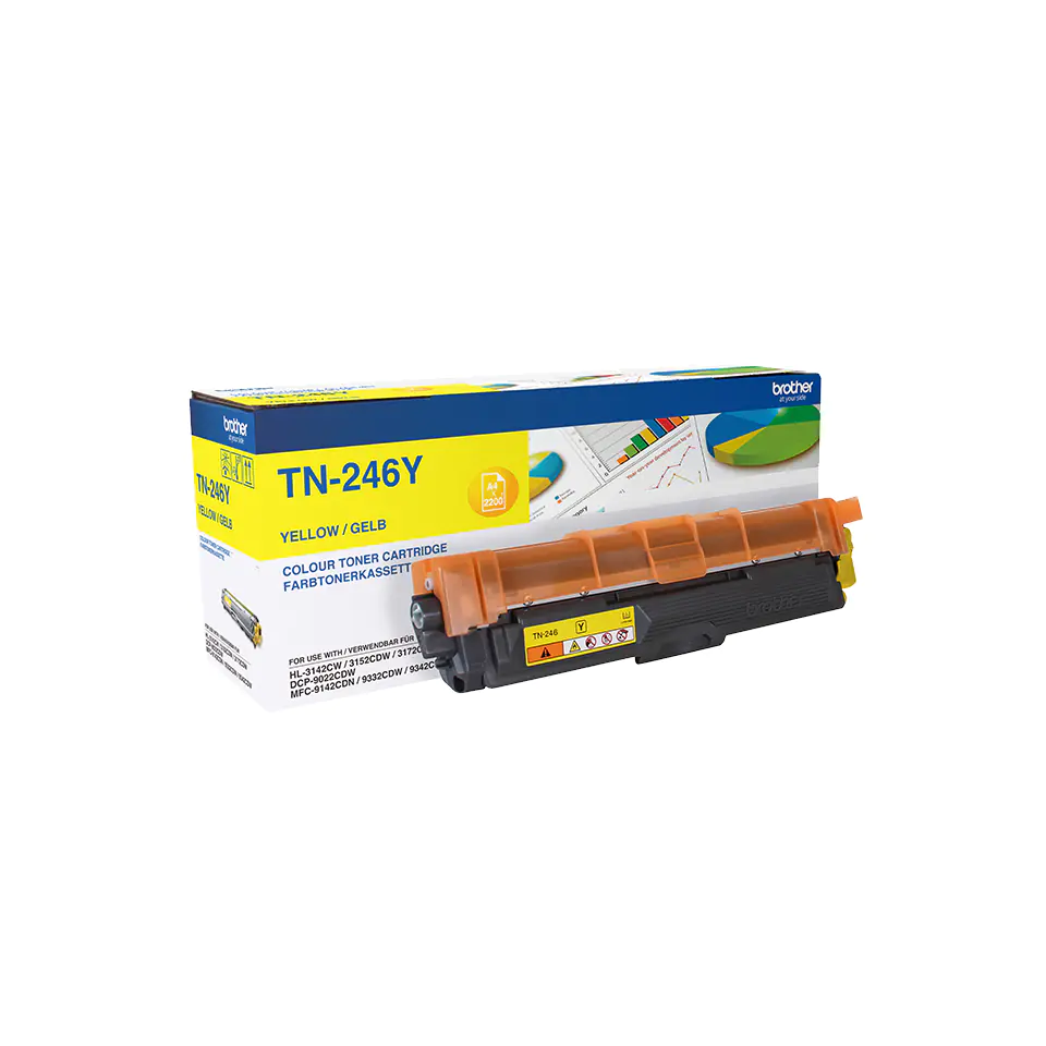 Brother TN246Y - Gelb - Original - Tonerpatrone - für Brother DCP-9017, DCP-9022, HL-3142, HL-3152, HL-3172, MFC-9142, MFC-9332, MFC-9342 Brother TN246Y - Gelb - Original - Tonerpatrone - für Brother DCP-9017, DCP-9022, HL-3142, HL-3152, HL-3172, MFC-9142, MFC-9332, MFC-9342