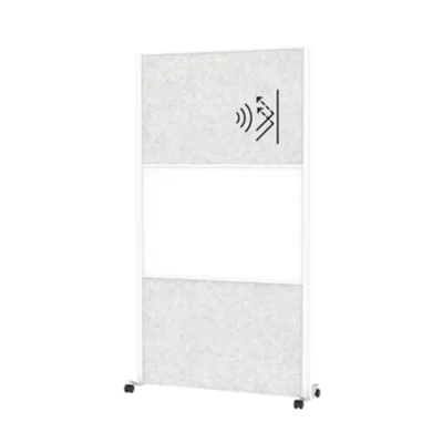 MAUL Stellwand MAULconnecto 100 x 182 cm (B x H) Zweibeinstativ Stahl, 100 % PES-Fasern weiß, hellgrau