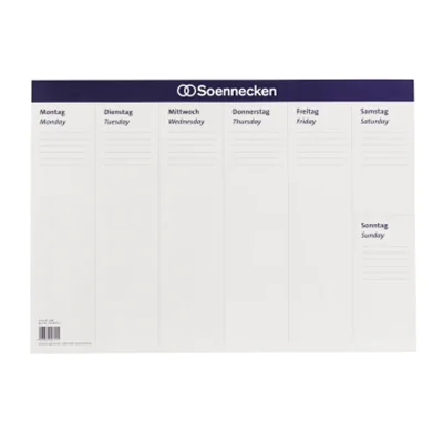 Soennecken Schreibunterlage 3666 58,9x41,9cm Papier 20Bl. weiß/blau Soennecken Schreibunterlage 3666 58,9x41,9cm Papier 20Bl. weiß/blau