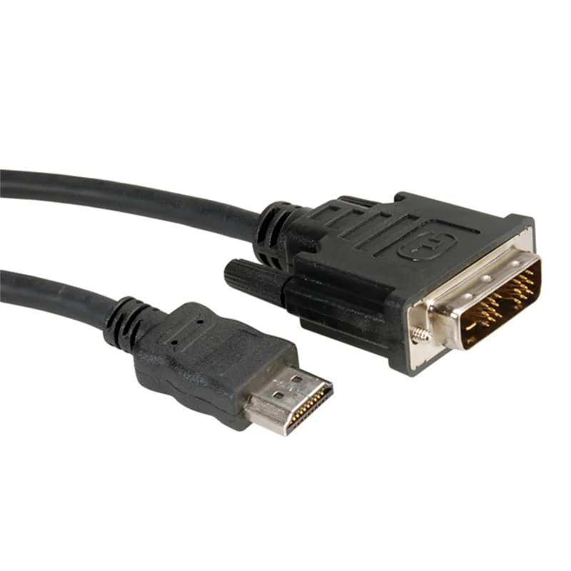Roline DVD Cable - Adapterkabel - Single Link - DVI-D männlich zu HDMI männlich - 1 m - abgeschirmt - Schwarz Roline DVD Cable - Adapterkabel - Single Link - DVI-D männlich zu HDMI männlich - 1 m - abgeschirmt - Schwarz