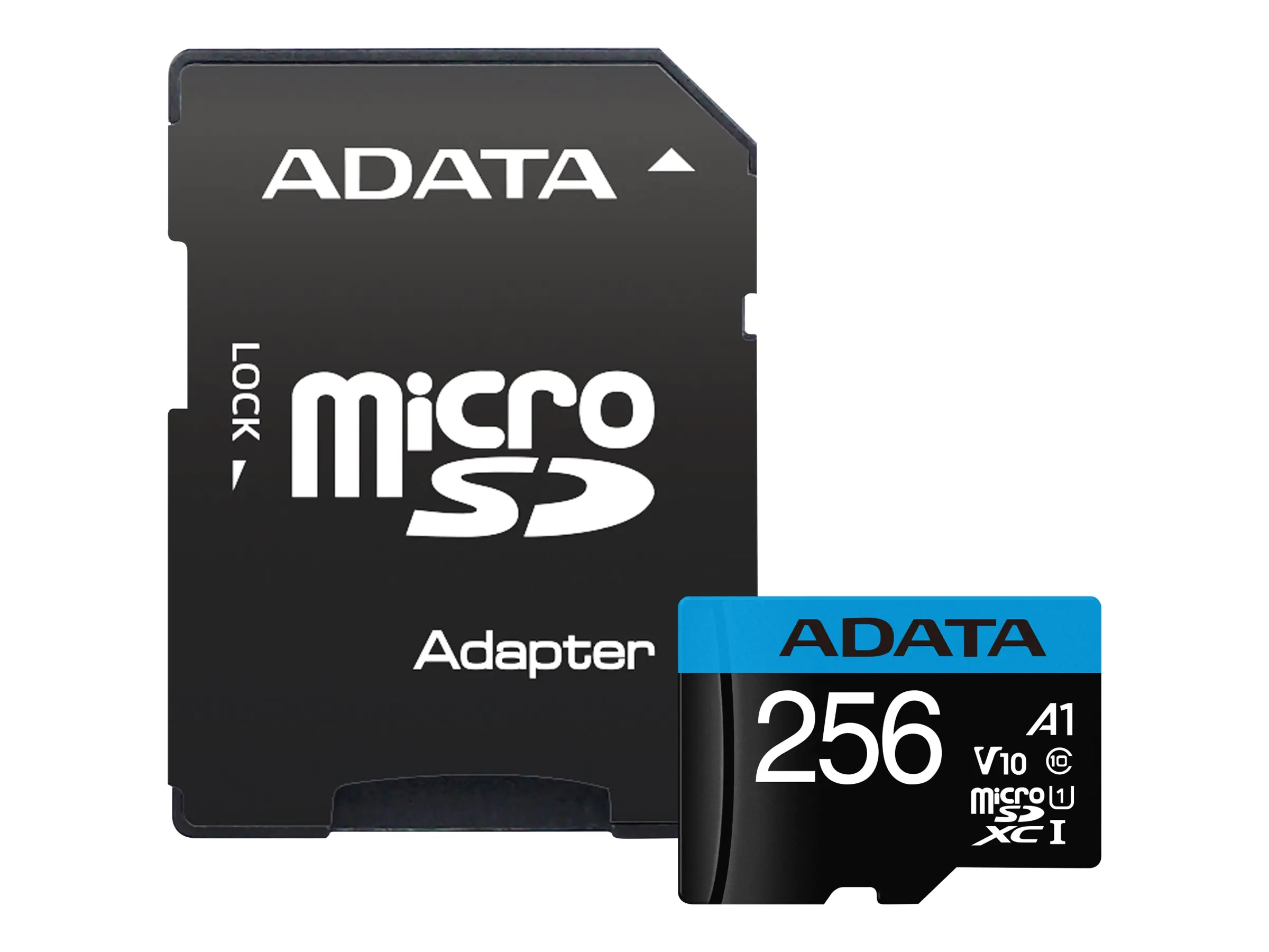 ADATA Premier - Flash-Speicherkarte (microSDXC-an-SD-Adapter inbegriffen) - 256 GB - Video Class V10 / UHS-I U1 / Class10 - microSDXC UHS-I