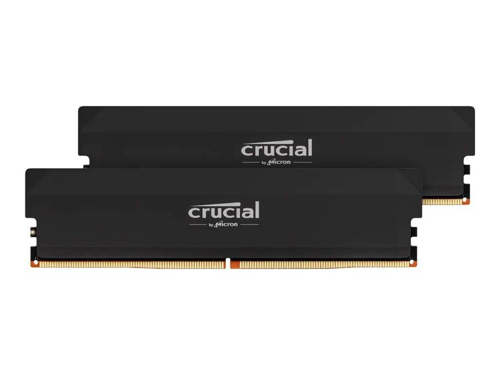Crucial Pro - Overclocking Edition - DDR5 - Kit - 32 GB: 2 x 16 GB - DIMM 288-PIN - 6000 MHz / PC5-48000 - CL36 - 1.35 V - ungepuffert - Schwarz Crucial Pro - Overclocking Edition - DDR5 - Kit - 32 GB: 2 x 16 GB - DIMM 288-PIN - 6000 MHz / PC5-48000 - CL36 - 1.35 V - ungepuffert - Schwarz