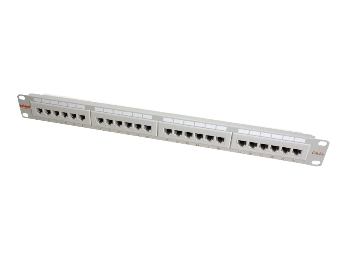 Roline - Patch Panel - CAT 5e - UTP - Hellgrau - 48.3 cm (19") - 24 Ports