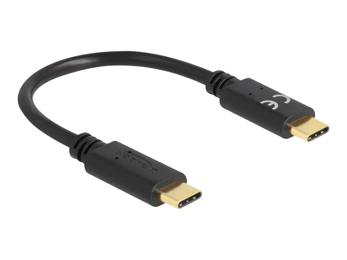 Delock - USB-Kabel - 24 pin USB-C (M) zu 24 pin USB-C (M) - 5 A - 15 cm - Schwarz