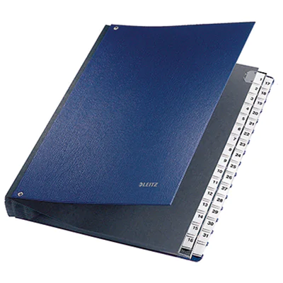 Leitz Pultordner 59310035 DIN A4 1-31 32Fächer Graupappe blau Leitz Pultordner 59310035 DIN A4 1-31 32Fächer Graupappe blau