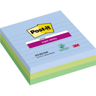 Post-it Haftnotiz Super Sticky 675-3SS-OAS sortiert liniert 3 St. Post-it Haftnotiz Super Sticky 675-3SS-OAS sortiert liniert 3 St.