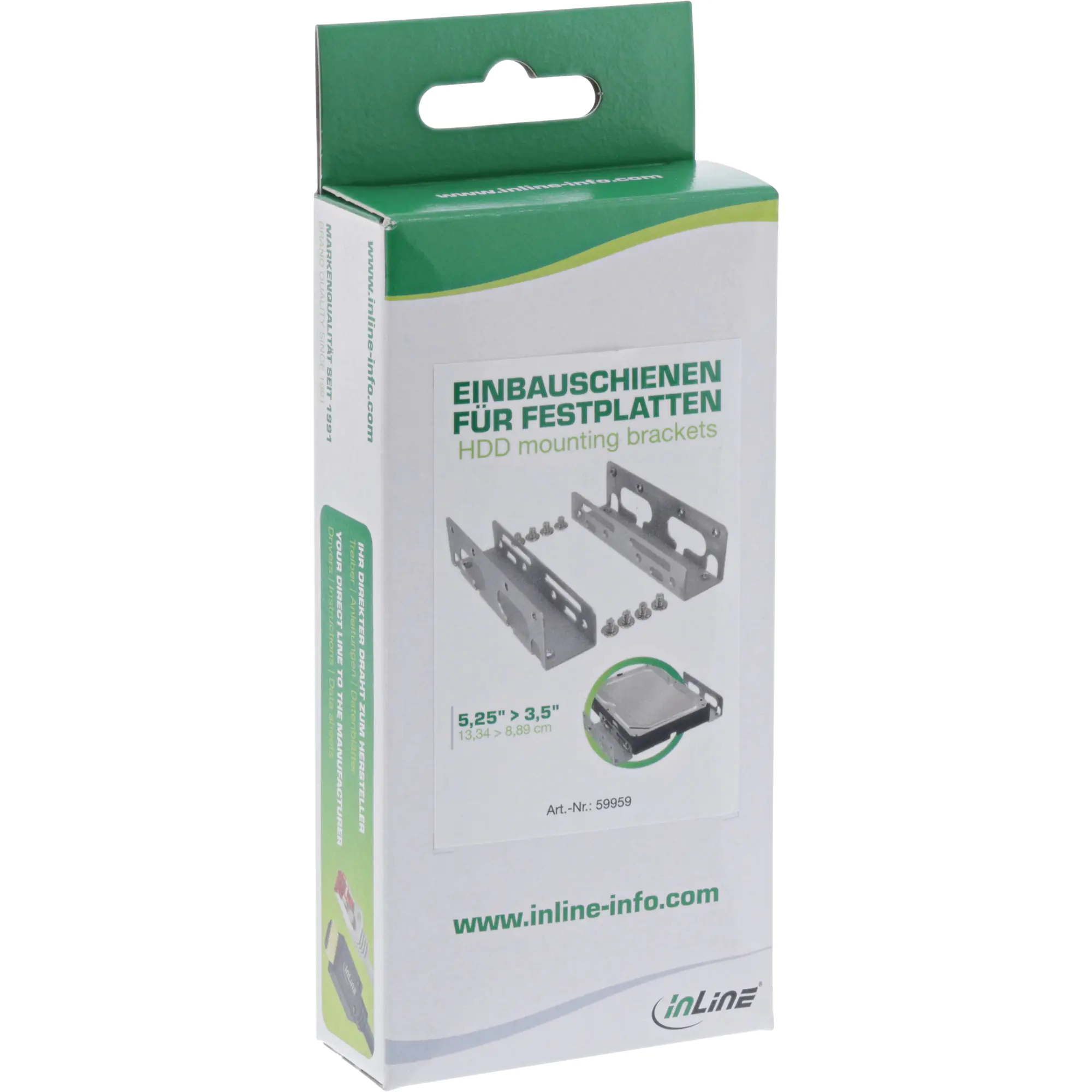 InLine - Laufwerksschachtadapter - 5,25" bis 3,5" (13.3 cm to 8.9 cm)