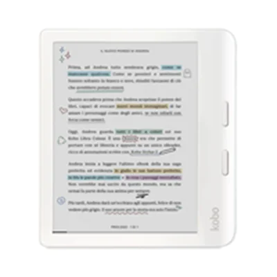 Kobo Libra Colour - eBook-Reader - 32 GB - 17.8 cm (7") Farbe E Ink Kaleido 3 (1264 x 1680) - Touchscreen - Wi-Fi 5, Bluetooth - weiß Kobo Libra Colour - eBook-Reader - 32 GB - 17.8 cm (7") Farbe E Ink Kaleido 3 (1264 x 1680) - Touchscreen - Wi-Fi 5, Bluetooth - weiß