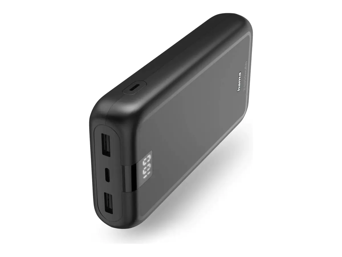 Hama Performance 24 - Powerbank - 24000 mAh - 88.8 Wh - 3 A - Fast Charge - 3 Ausgabeanschlussstellen (2 x USB, USB-C) 00201711